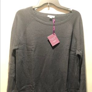 Garnet Hill Shirttail Cashmere Sweater